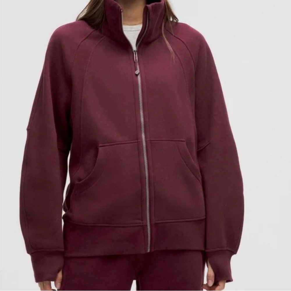 Lululemon Scuba Oversized full zip in Garnet Size M/L